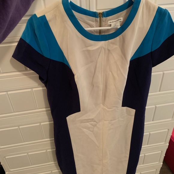 Club Monaco colorblocking zipper dress size 8 - Picture 4 of 5